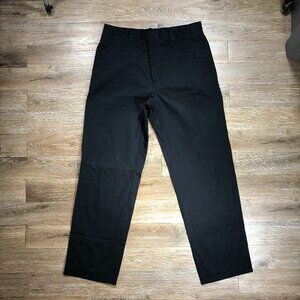 Banana Republic Gavin Chino Pants Men 38 x 33 Black Flat Front Straight Fit